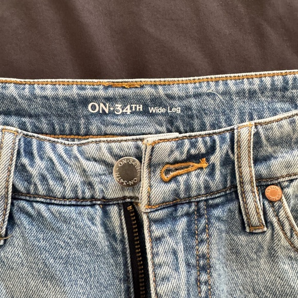 Macy's Blue Wide Leg Jeans - Picture 1 of 3